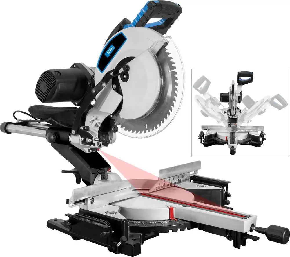 Güde GRK 3034.1 BSL – Troncatrice radiale professionale da 2000 W con trasmissione a cinghia, lama Ø 305 mm, laser integrato e certificazione TÜV/GS per tagli precisi e sicuri.