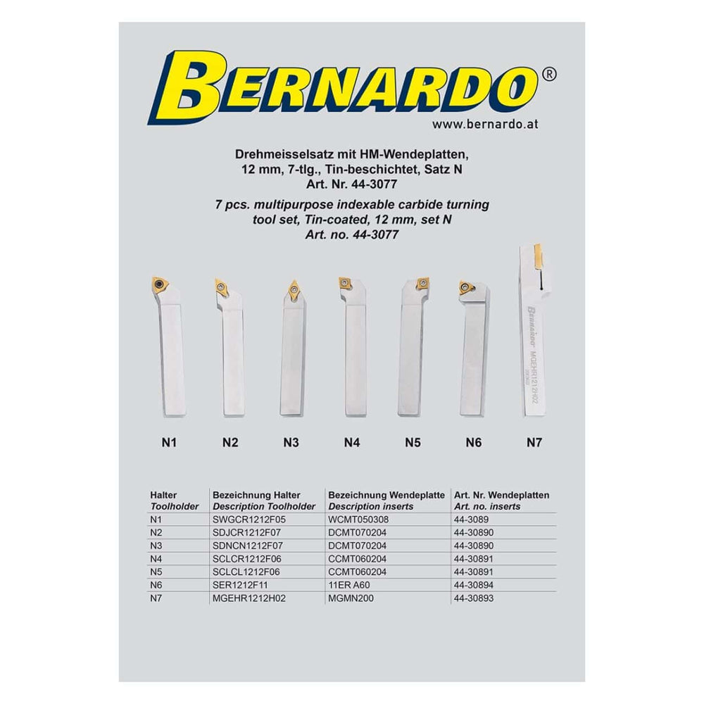 Utensile da tornio con rivestimento in stagno, 12 mm, kit N