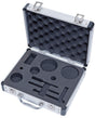 Valigetta in alluminio con maniglia, ideale per il trasporto sicuro del mandrino M70 e delle griffe, protezione robusta e pratica.