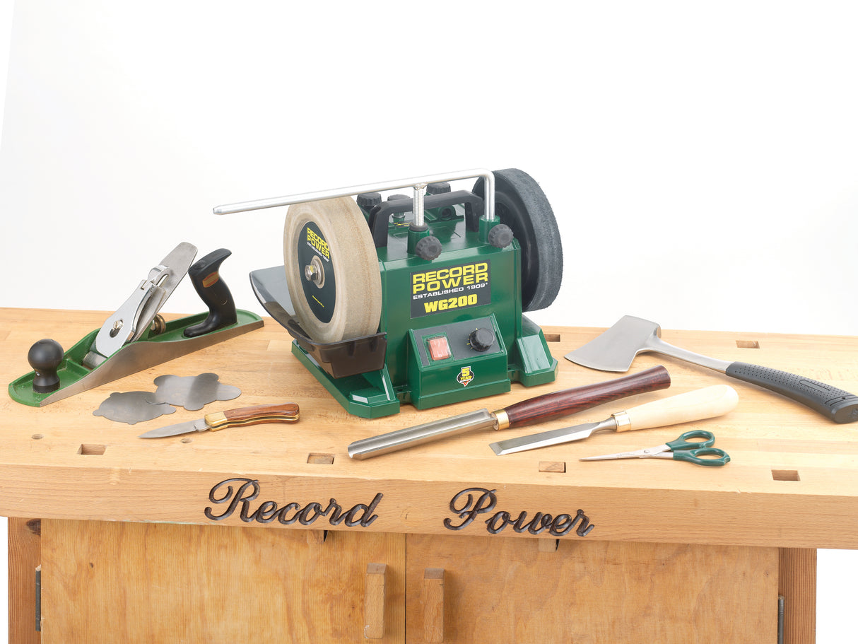 Afiladora Record Power húmedo WG200 KIT