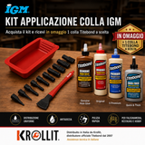 Kit applicatori colla in silicone con punte e vaschetta, con colla Titebond a scelta