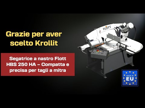 Segatrice a nastro Flott HBS 250 HA – Compatta e precisa per tagli a mitra