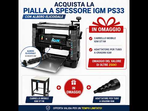Combo Pialla IGM PS33 330 mm con albero elicoidale