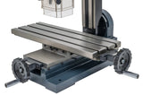 Tavola a croce 400 x 145 mm con cave a T e volantini della trapano-fresatrice M4P MD 10 L / 230 V